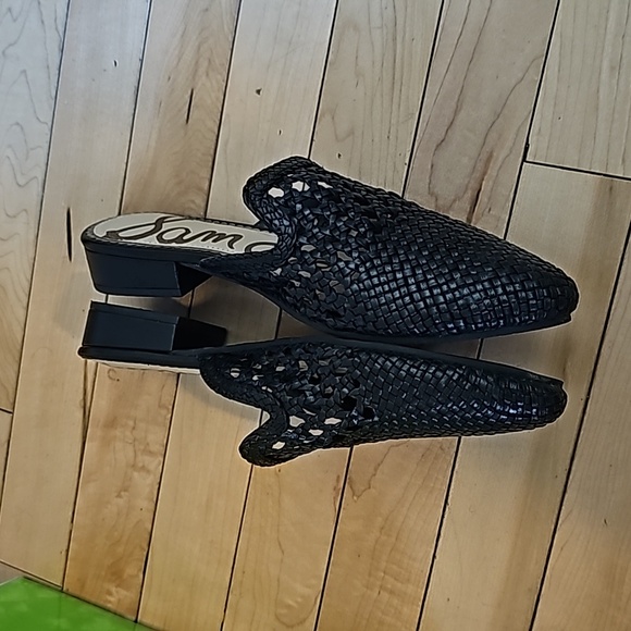 Sam Edelman clara black leather woven mules - Picture 3 of 7